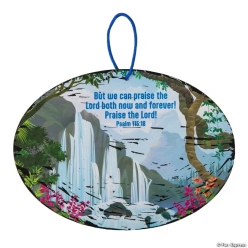 Rainforest VBS Psalm 115:18 Cardstock Scratch 'N Reveal Ornament